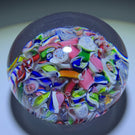 Antique Saint-Louis Glass Art Paperweight Colorful Millefiori Scramble