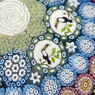 Michael Hunter 2021 Concentric Complex Millefiori in Stave Basket with White Rose & Toucan Picture Murrine