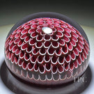 Saint-Louis 1974 Glass Art Millefiori Paperweight Ruby Red Honeycomb