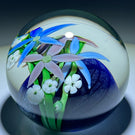 Orient & Flume 1985 Compound Torchwork Flower Garland over Iridescent Blue Core
