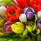 Cathy Richardson 2021 Flamework "Joy of Spring: Tulip Bouquet" on Opaque Ground 1 of 1