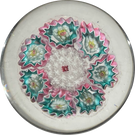 Rare Antique Chênée Miniature Complex Concentric Millefiori Glass Paperweight