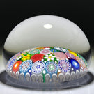 Michael Hunter 2021 Colorful Complex Closepack Millefiori with Rose, Daisy & Silhouette Canes in a White Stave Basket