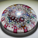 Antique Arculus Old English Closepack Millefiori Low Dome Paperweight with Faux 1848 Date