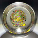 Bohemian Glass Art Paperweight Hovering Butterfly with Composite Millefiori Wings