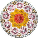 Michael Hunter 2021 Concentric Complex Millefiori in Stave Basket with Red & Orange Rose Canes