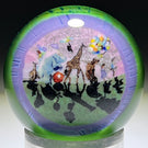 Chelsea Bent & Zach Jorgenson 2013 "The Parade" Detailed Circus Animal Murrine Encapsulated Art Glass Marble
