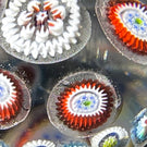 Miniature Antique Saint-Louis Concentric Complex Millefiori on Clear Ground