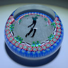 Perthshire Paperweights 1987 Golfer on Upset Muslin Complex Concentric Millefiori