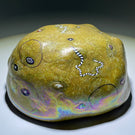 Rare Ro Purser & Richard Marquis 1986 Noble Effort Art Glass Paperweight Murrini on Iridescent Stone