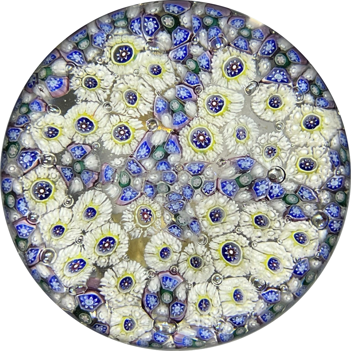 Antique New England Glass Company NEGC Patterned Closepack Complex Millefiori