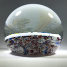 Vintage American Thomas Mosser Art Glass Paperweight Encased American Quilters Plaque