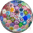 Tomasz Gondek 2022 Glass Art Paperweight Complex Closepack Cascading Millefiori with Roses