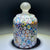 Vintage Murano Fratelli Toso Hollow Blown Millefiori Glass Art Paperweight with Applied Knob