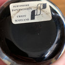 Vintage Perthshire Paperweights PP123 Miniature Concentric Millefiori on Opaque Black