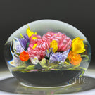 Melissa Ayotte 2010 Glass Art Paperweight Flamework Colorful Spring Flower Bouquet