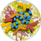 Gordon Smith 2021 Flamework Coral Reef Scene with Krait Sea Snake and Wrasse Fish