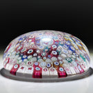 Antique Arculus Old English Closepack Millefiori Low Dome Paperweight with Faux 1848 Date