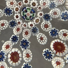 Antique Baccarat Complex Millefiori Interlaced Garland with 6 Pseudo Rose Canes