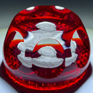 Faceted Cristal d’Albret 1969 Ernest Hemingway Sulphide on Red