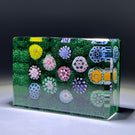 Tomasz Gondek 2020 Glass Art Paperweight Complex Millefiori Moss Ground Plaque