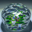 Antique Saint-Louis Glass Art Paperweight Large Complex Faceted Millefiori Nosegay