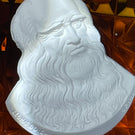 Cristal d’Albret 1968 Faceted Leonardo da Vinci Sulphide on Star Cut Amber Ground