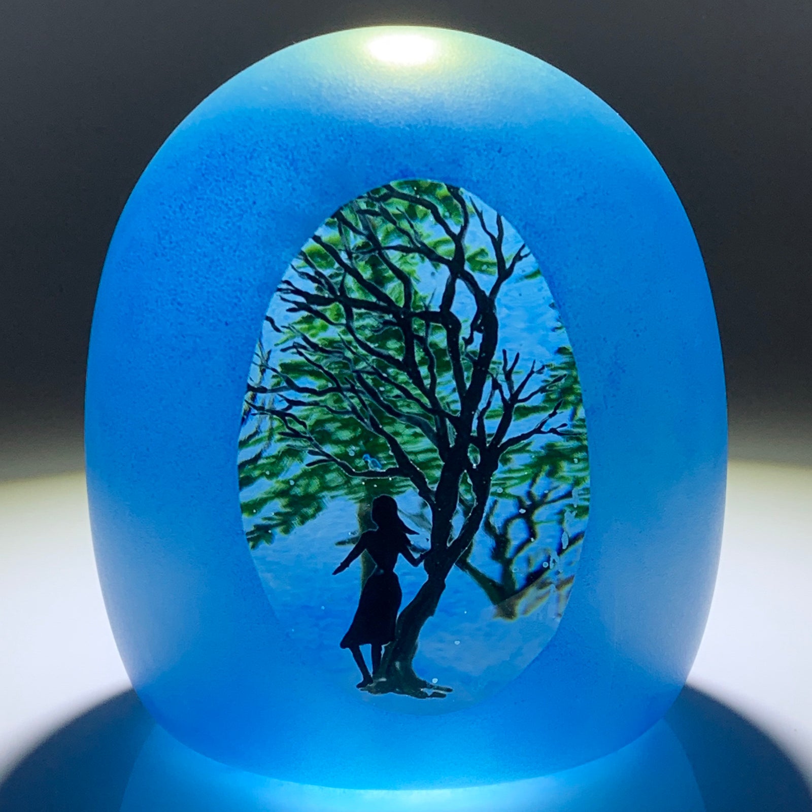 Alison Ruzsa 2020 Encapsulated Hand Painted Enamels “Sue and the Bluebird of Happiness”