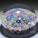 Magnum Damon MacNaught 2023 Glass Art Paperweight Closepack Complex Millefiori Roses, End-of-Day Canes & Dogwood Blossoms