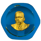 Baccarat Dr. Martin Luther King Jr. MLK Gold Inclusion Art Glass Paperweight