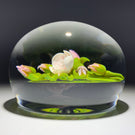 Gordon Smith 2019 Flamework Pink Rose Bouquet Star Cut Base
