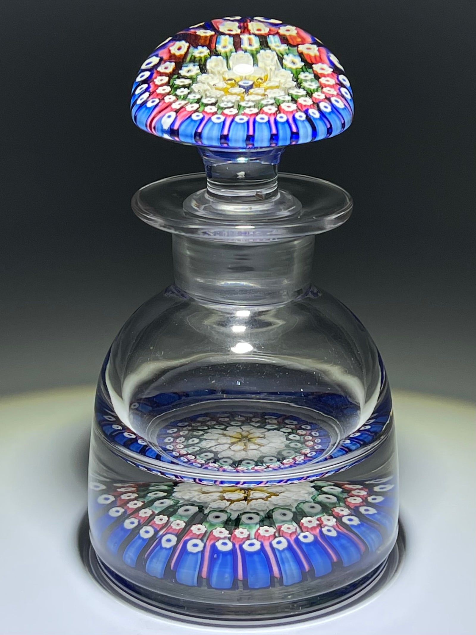 Early Whitefriars Concentric Millefiori Paperweight Style Inkwell