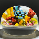 Gordon Smith 2021 Flamework Coral Reef Scene with Krait Sea Snake and Wrasse Fish