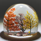 Alison Ruzsa 2021 Autumn Bears Encapsulated Hand-painted Enamels Glass Art Sculpture