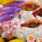 Cathy Richardson 2021 Flamework Coral Reef with Yellow Jewel Anemone & Tropical Fish 1 of 1
