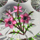 St Andrews John Deacons 1983 Flamwork Pink Flower Bouquet Faceted Glass Art Paperweight