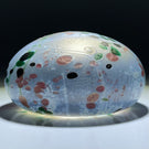 Isle of Wight Iridescent Abstract Surface Decorated Glass Art Paperweight