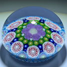 Michael Hunter 2021 Concentric Complex Millefiori in Stave Basket with Rose Cane Center Motif