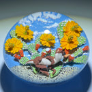 Clinton Smith 2021 Flamework Jackrabbit & Blooming Prickly Pear Cactus Desert Scene