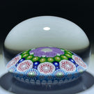Michael Hunter 2021 Concentric Complex Millefiori in Stave Basket with Rose Cane Center Motif