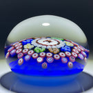 Baccarat Crystal 1977 LE Diable Rouge Gridel Murrine with Patterned Complex Millefiori on Opaque Blue Ground