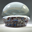 Vintage American Thomas Mosser Art Glass Paperweight Encased American Quilters Plaque