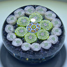 James Hart 2008 Complex Concentric Millefiori w/ Roses on Aventurine Ground