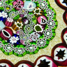 Paul Ysart Closepack Millefiori Motif with Garland on Opaque Beige Jasper Ground
