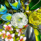 Ken Rosenfeld 2015 Tropical Flamework Flower Bouquet with Star-cut Base