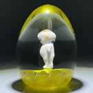 Maude And Bob St. Clair 1975 Hand-Painted Kewpie Doll Sulphide on Mottled Yellow Ground
