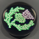 Rare Paul Ysart Art Glass Paperweight Complex Millefiori Scottish Thistle