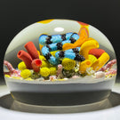 Gordon Smith 2021 Flamework Coral Reef Scene with Krait Sea Snake and Wrasse Fish
