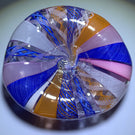 Ro Purser & Richard Marquis 1986 Noble Effort Art Glass Paperweight Murrine & Latticino