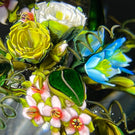 Ken Rosenfeld 2015 Tropical Flamework Flower Bouquet with Star-cut Base
